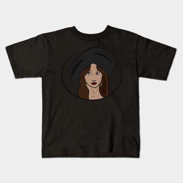 La dama Kids T-Shirt by Litho